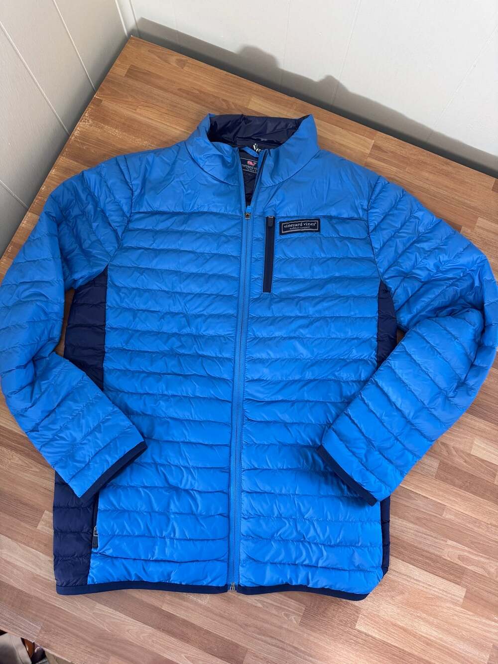 Vineyard Vines Boys Packable Shoreline Puffer Jacket - Hull Blue, Size XL